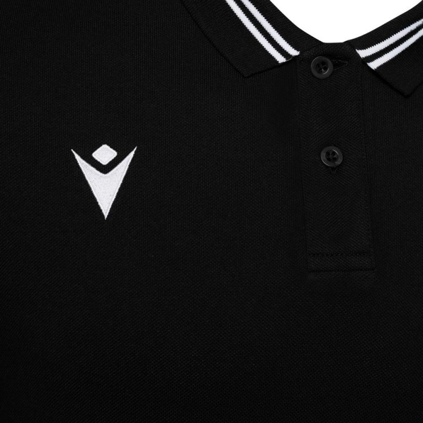 Sportovní tričko s límečkem Macron Yukar - Barva: Bílá, Velikost: 3XS