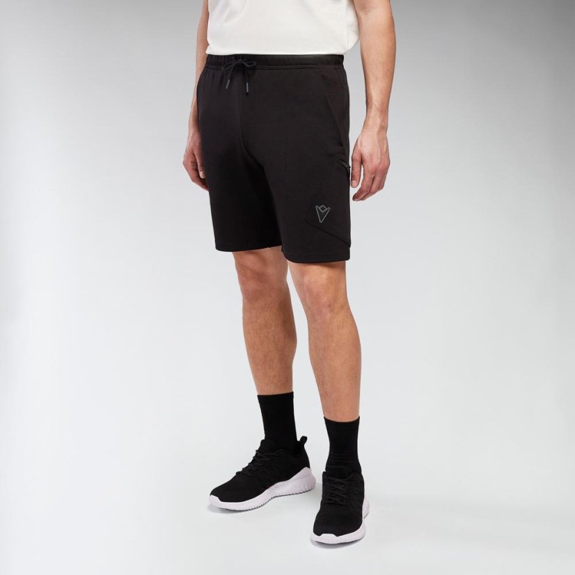 Sportovní kraťasy Macron Ath Icon Island - Barva: Černá, Velikost: 4XL