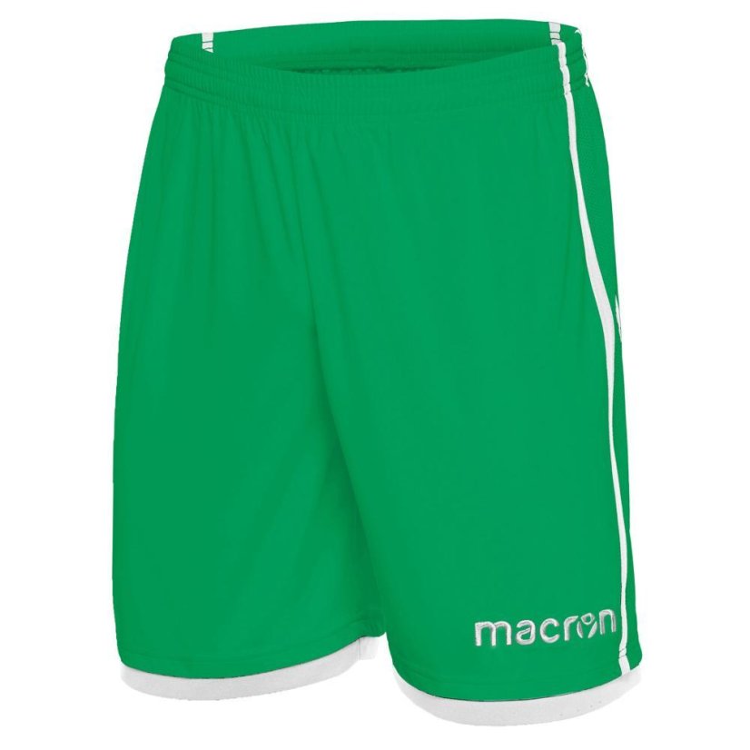 Fotbalové kraťasy Macron Algol - Barva: Černá/zelená, Velikost: 3XL
