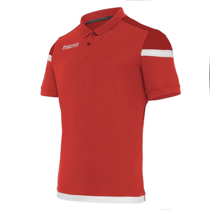 Sportovní polokošile Macron Shofar - Barva: Černá/červená, Velikost: 3XL