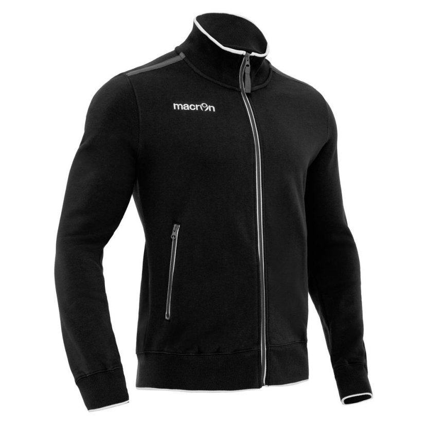 Sportovní mikina na zip Macron Anime Felpa - Barva: Bílá, Velikost: 3XL