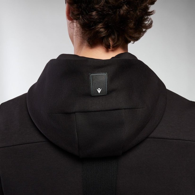 Sportovní mikina na zip s kapucí Macron Ath Icon Midnight - Barva: Army, Velikost: 4XL