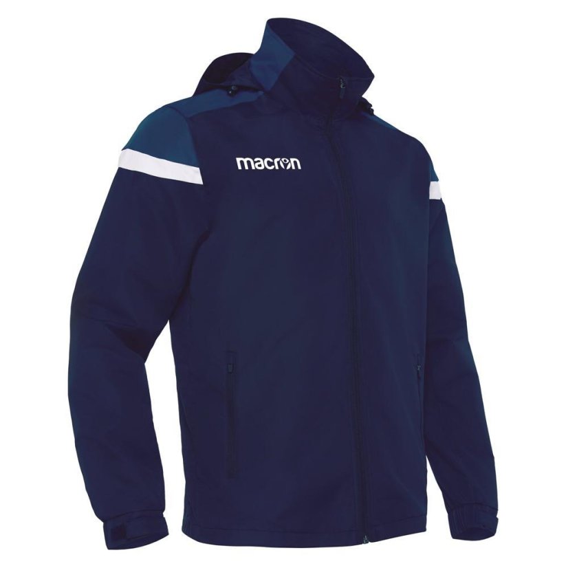 Nepromokavá sportovní bunda se zipem Macron Luzern - Barva: Černá, Velikost: 3XL