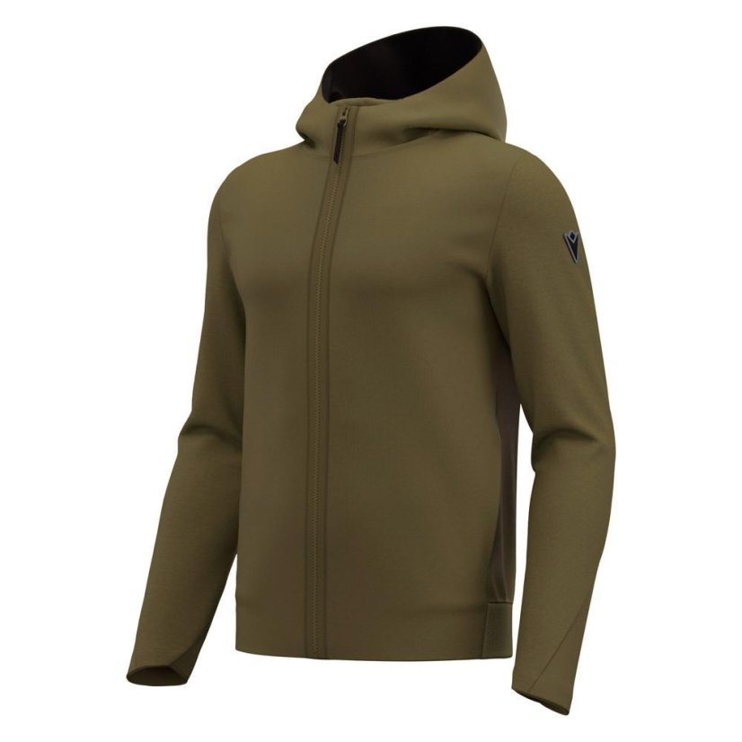 Sportovní mikina na zip s kapucí Macron Ath Icon Midnight - Barva: Army, Velikost: 4XL