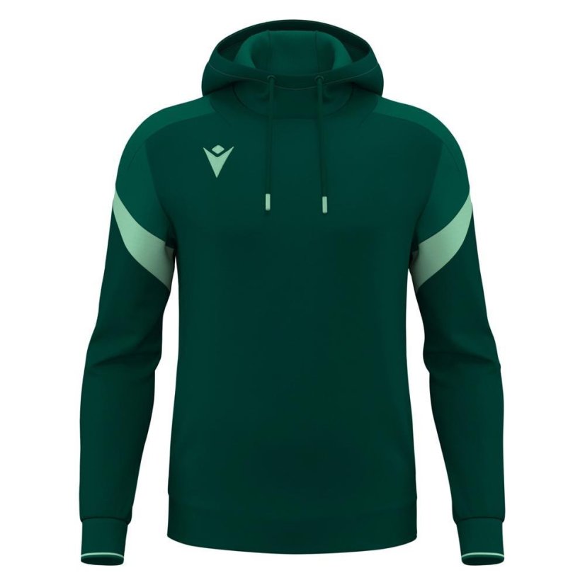 Sportovní mikina s kapucí Macron Alchemist - Barva: Lahvově zelená, Velikost: 3XL