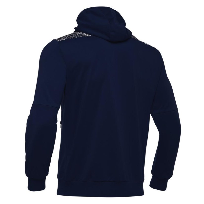 Sportovní mikina s kapucí Macron Ishtar 1/4 Zip - Barva: Černá/bílá, Velikost: 3XL