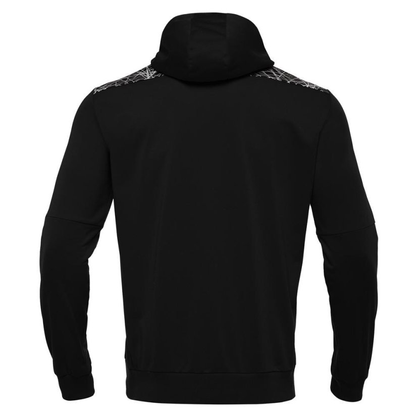 Sportovní mikina s kapucí Macron Ishtar 1/4 Zip - Barva: Černá/bílá, Velikost: 3XL