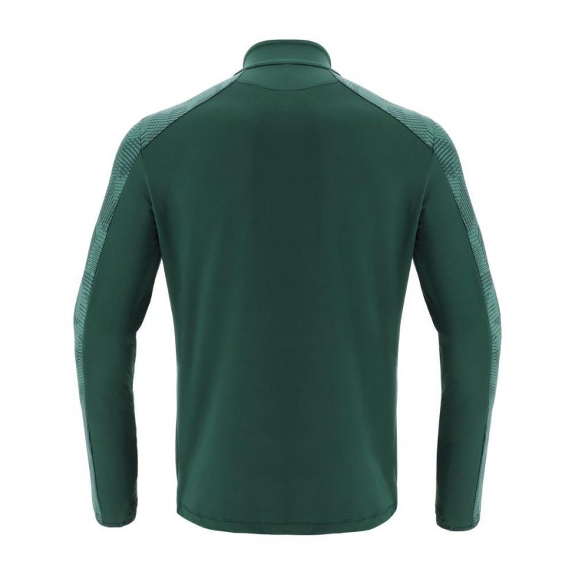 Triko Macron Naryn 1/4 ZIP - Barva: Lahvově zelená, Velikost: M