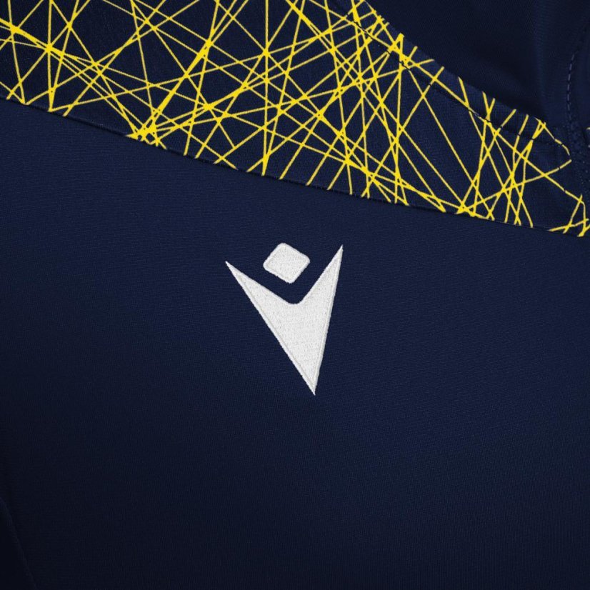 Sportovní mikina s kapucí Macron Ishtar 1/4 Zip - Barva: Černá/bílá, Velikost: 3XL