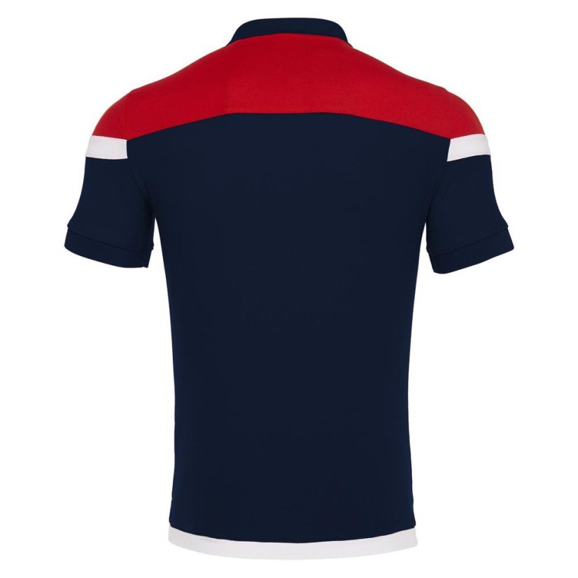 Sportovní polokošile Macron Shofar - Barva: Černá/červená, Velikost: 3XL