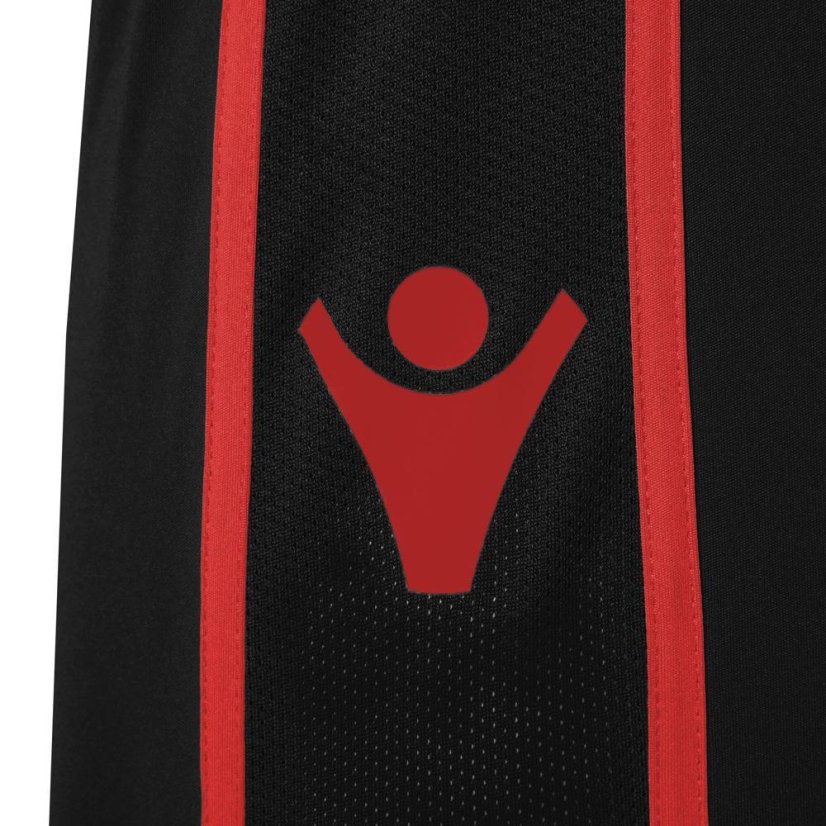 Fotbalové kraťasy Macron Algol - Barva: Černá/zelená, Velikost: 3XL