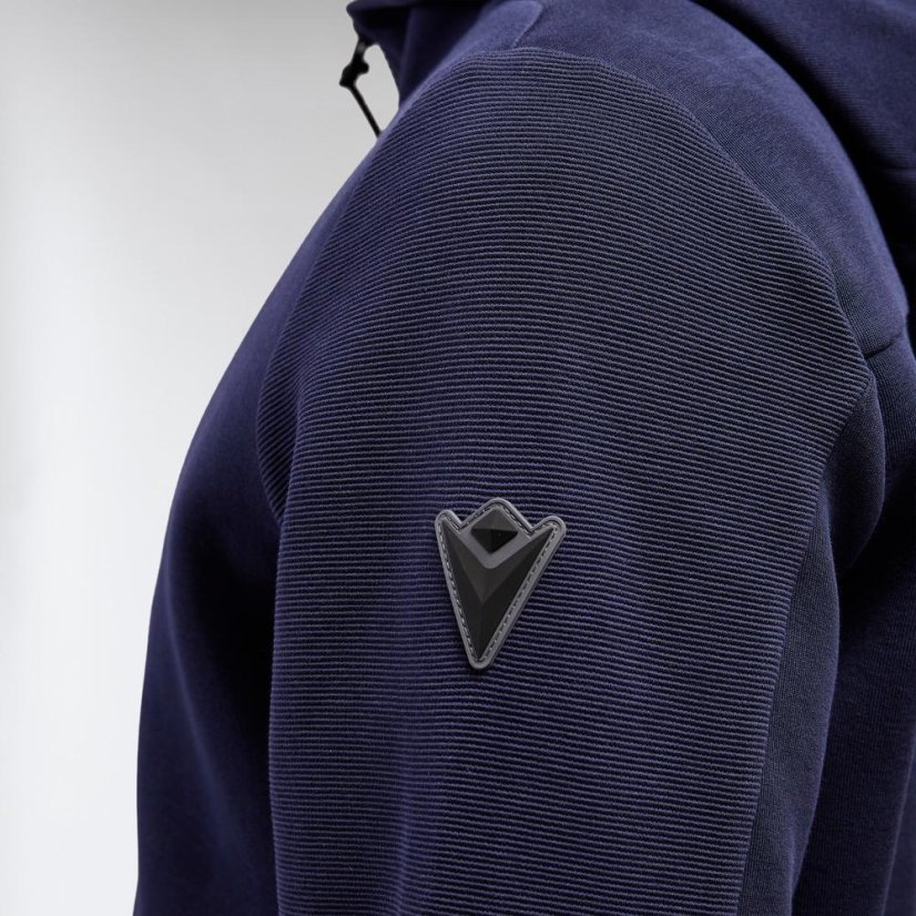 Sportovní mikina na zip s kapucí Macron Ath Icon Midnight - Barva: Army, Velikost: 4XL