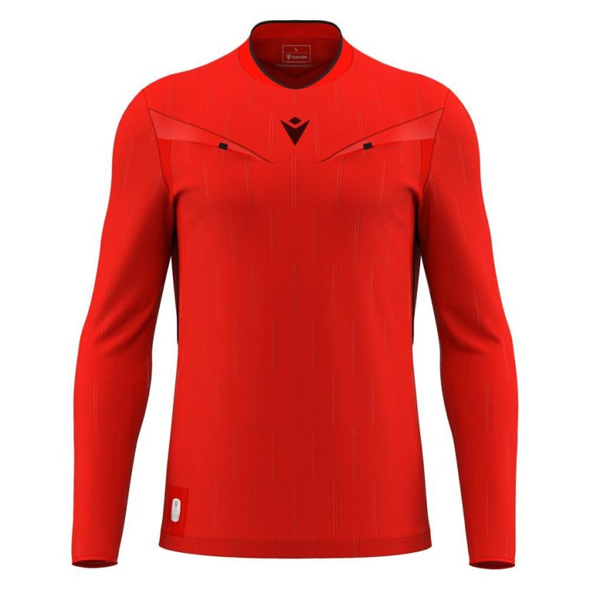 Rozhodcovský dres Macron Mendez Eco LS - Farba: Červená, Veľkosť: 3XL