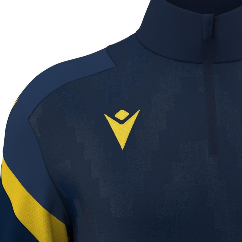 Sportovní top Macron Hollow 1/4 Zip - Barva: Černá/bílá, Velikost: L