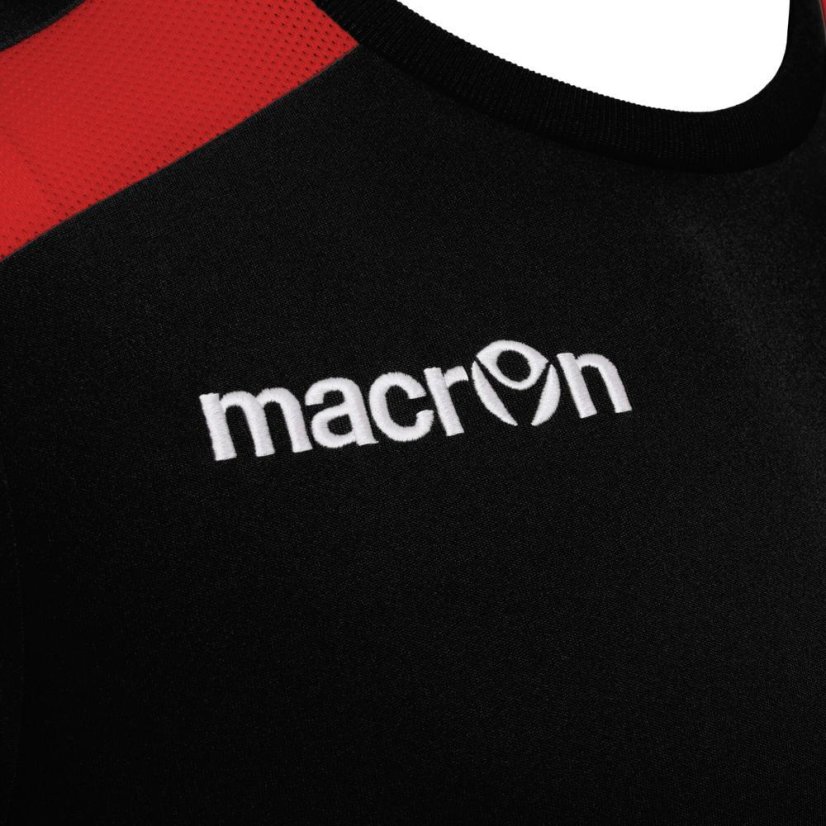 Dres Macron Sirius SS - Barva: Černá/červená, Velikost: 3XS