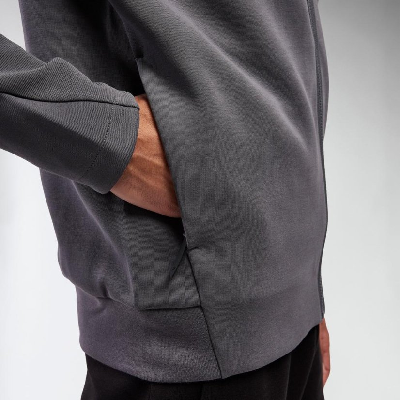 Sportovní mikina na zip s kapucí Macron Ath Icon Midnight - Barva: Army, Velikost: 4XL