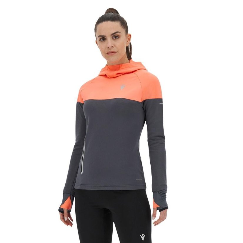 Mikina Macron Run FCC Haze 3D Stretch Water Resist - Farba: Sivá, Veľkosť: XS