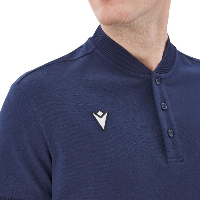 Triko Macron Ath Icon Nisiros Polo Korean Slim - Barva: Černá, Velikost: S