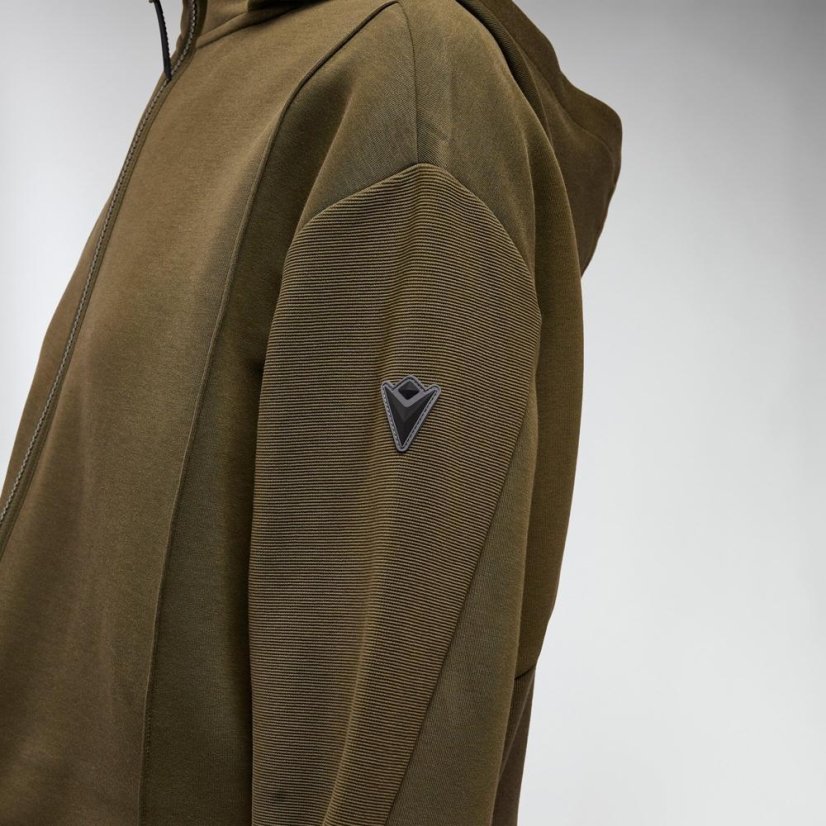 Sportovní oversize mikina s kapucí Macron Ath Icon Bloom - Farba: Armáda, Veľkosť: 3XL