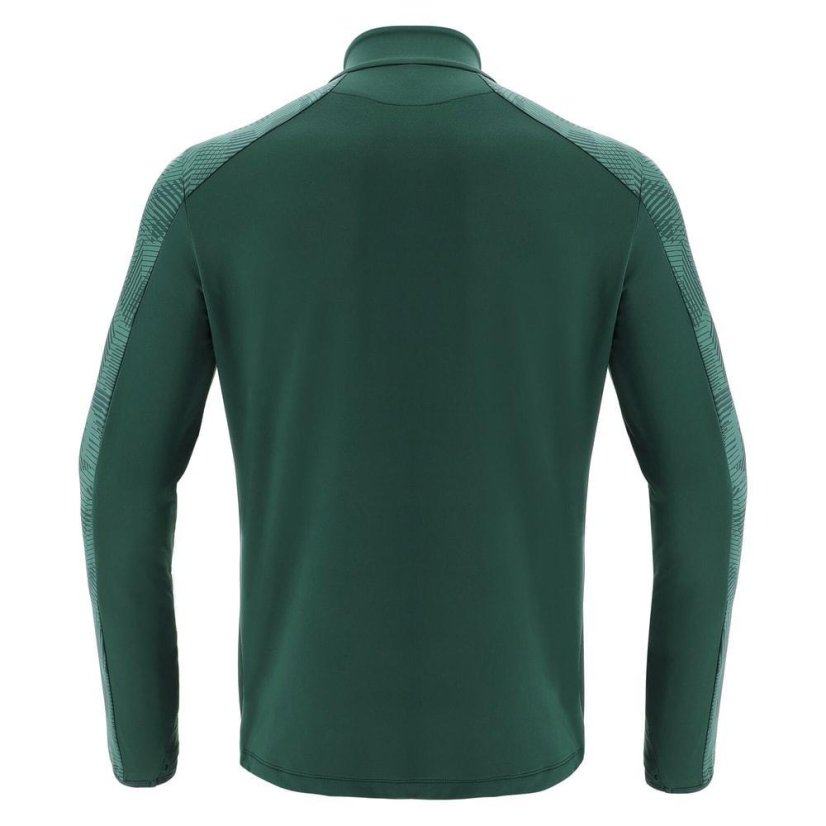 Triko Macron Naryn 1/4 ZIP - Barva: Lahvově zelená, Velikost: M