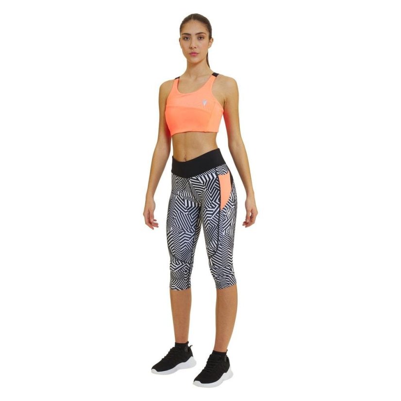 Kalhoty Macron Run SCD Cheryl Light Stretch 3/4 - Farba: Biela/čierna, Veľkosť: XS
