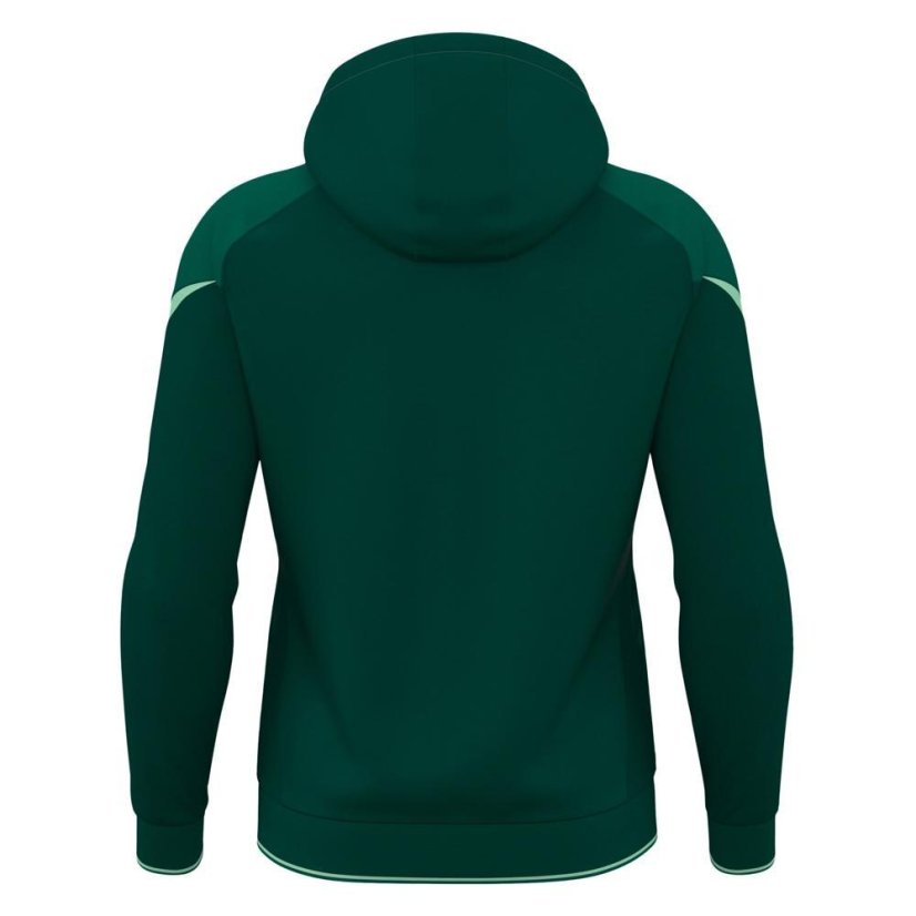 Sportovní mikina s kapucí Macron Alchemist - Barva: Lahvově zelená, Velikost: 3XL