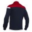 Sportovní mikina na zip Macron Sobek - Barva: Černá/červená, Velikost: 3XL