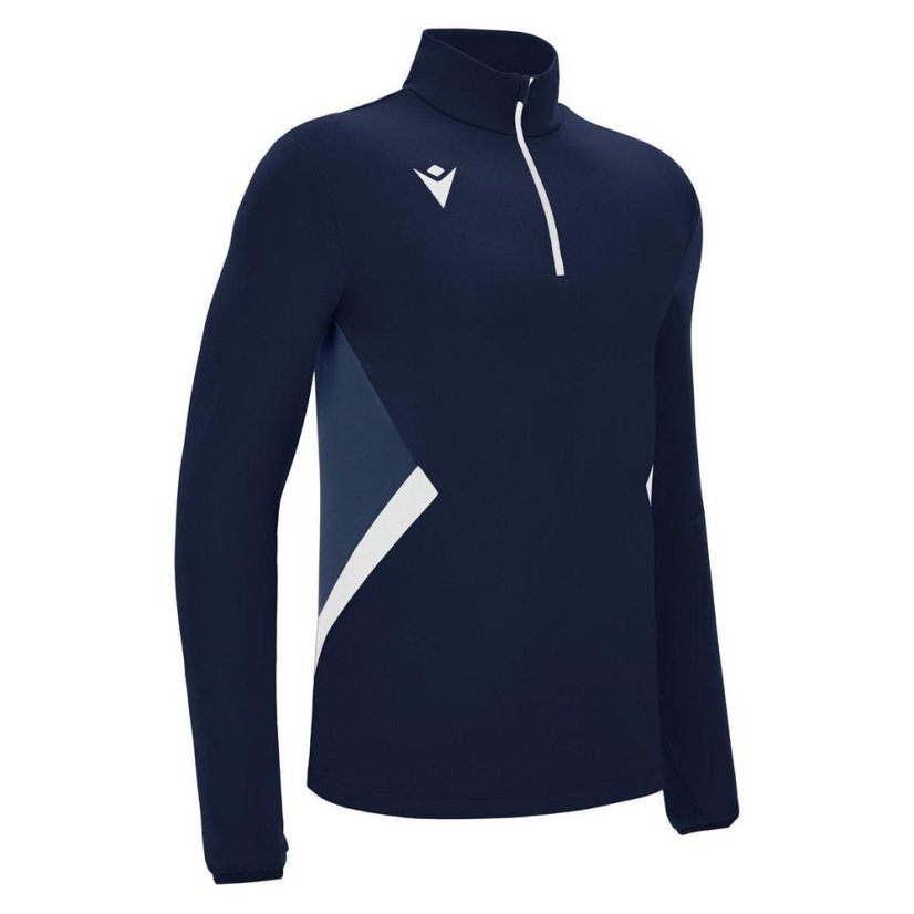 Mikina Macron Piave 1/4 ZIP - Barva: Světle modrá, Velikost: M