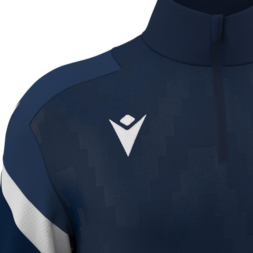 Sportovní top Macron Hollow 1/4 Zip - Barva: Černá/bílá, Velikost: L