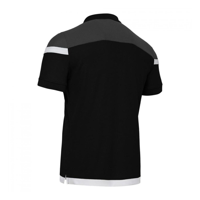 Sportovní polokošile Macron Shofar - Barva: Černá/červená, Velikost: 3XL