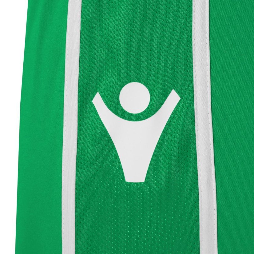 Fotbalové kraťasy Macron Algol - Barva: Černá/zelená, Velikost: 3XL