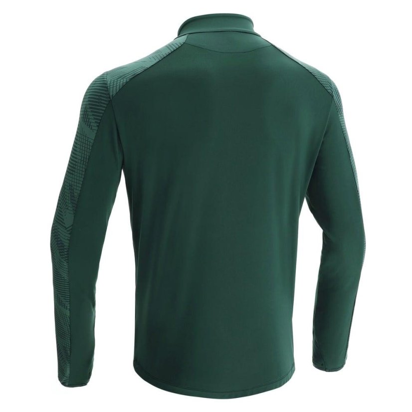 Triko Macron Naryn 1/4 ZIP - Barva: Lahvově zelená, Velikost: M