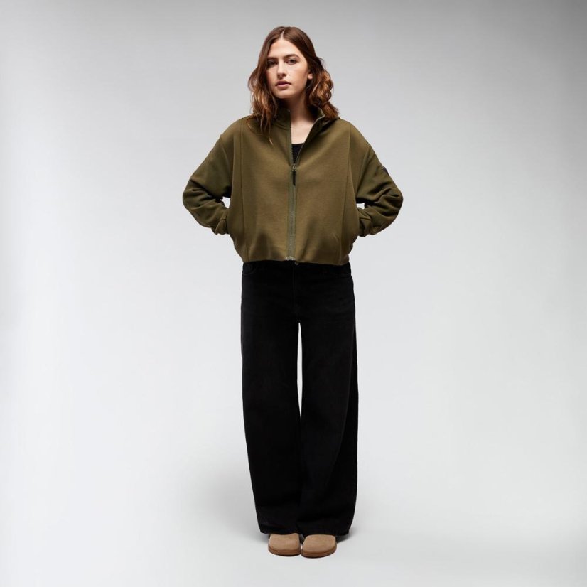 Sportovní oversize mikina s kapucí Macron Ath Icon Bloom - Farba: Armáda, Veľkosť: 3XL