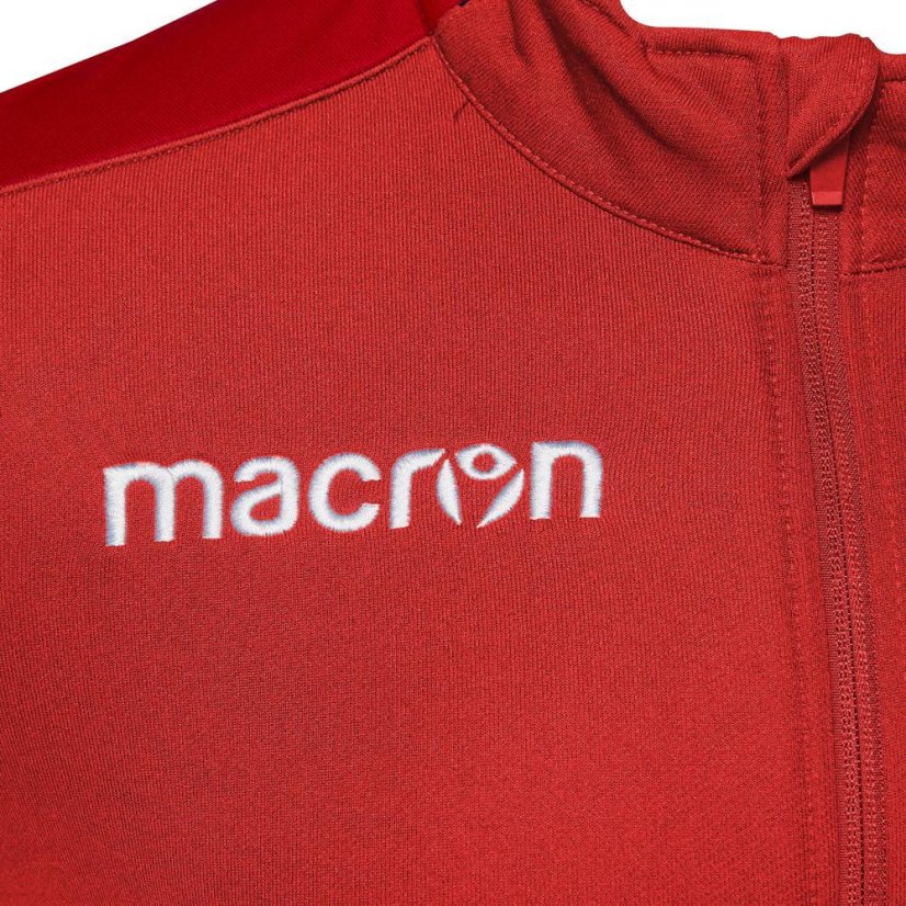 Sportovní mikina na zip Macron Sobek - Barva: Černá/červená, Velikost: 3XL