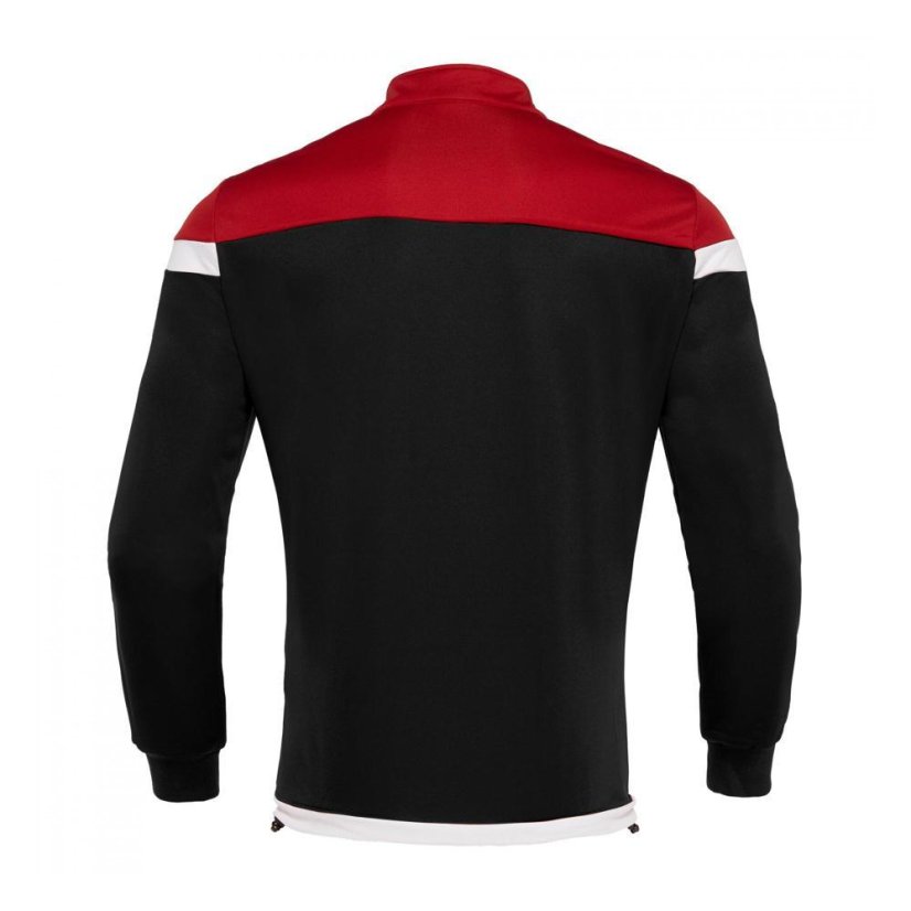 Sportovní mikina na zip Macron Sobek - Barva: Černá/červená, Velikost: 3XL