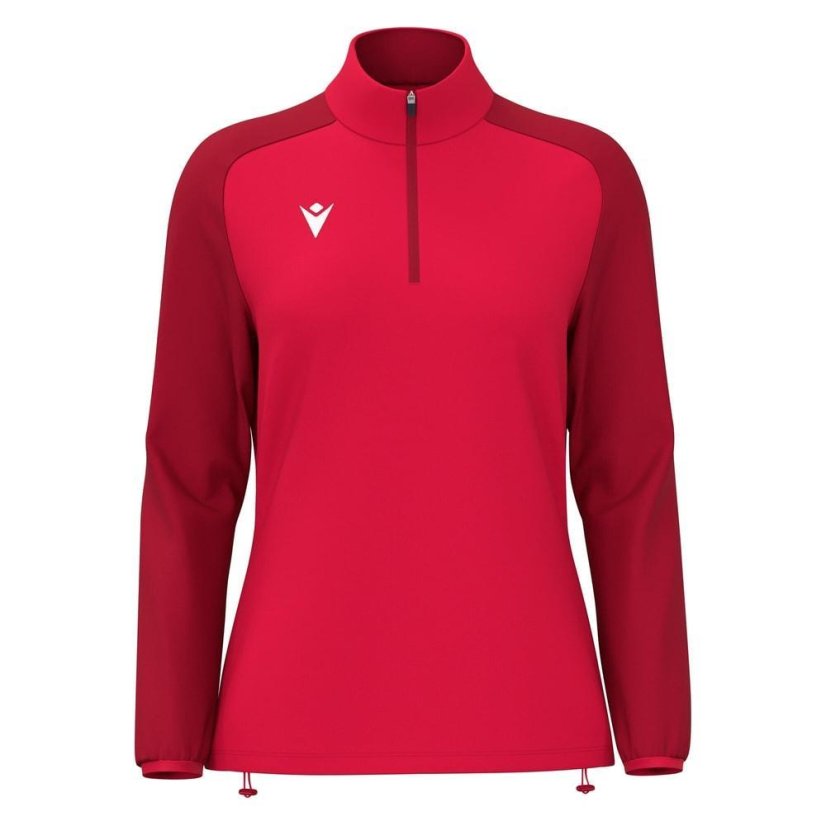Top Macron Lena 1/4 Zip - Barva: Červená, Velikost: S