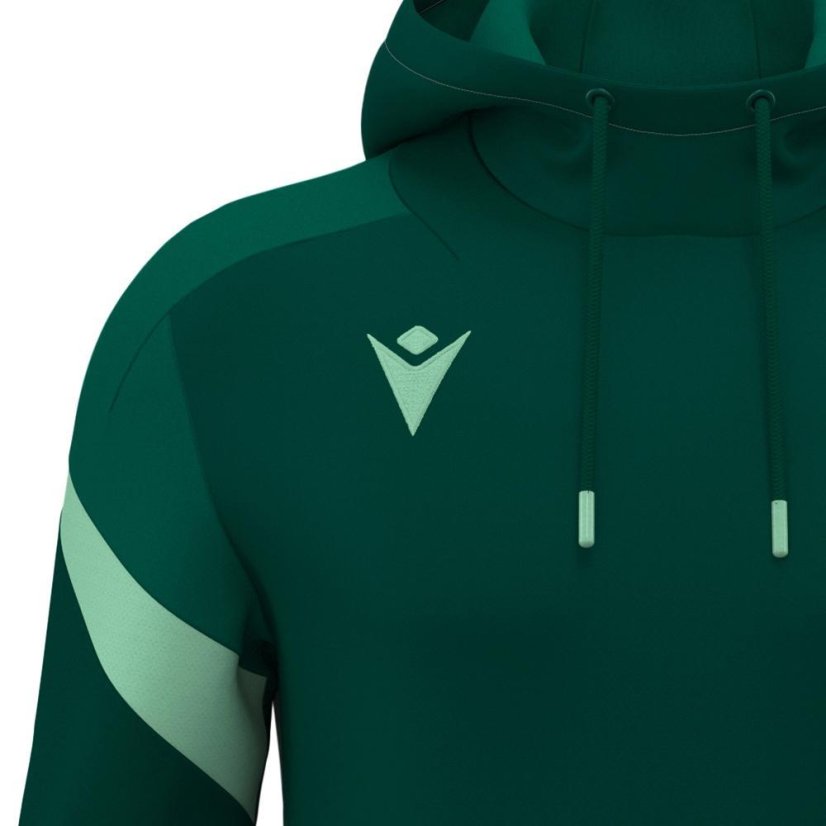 Sportovní mikina s kapucí Macron Alchemist - Barva: Lahvově zelená, Velikost: 3XL
