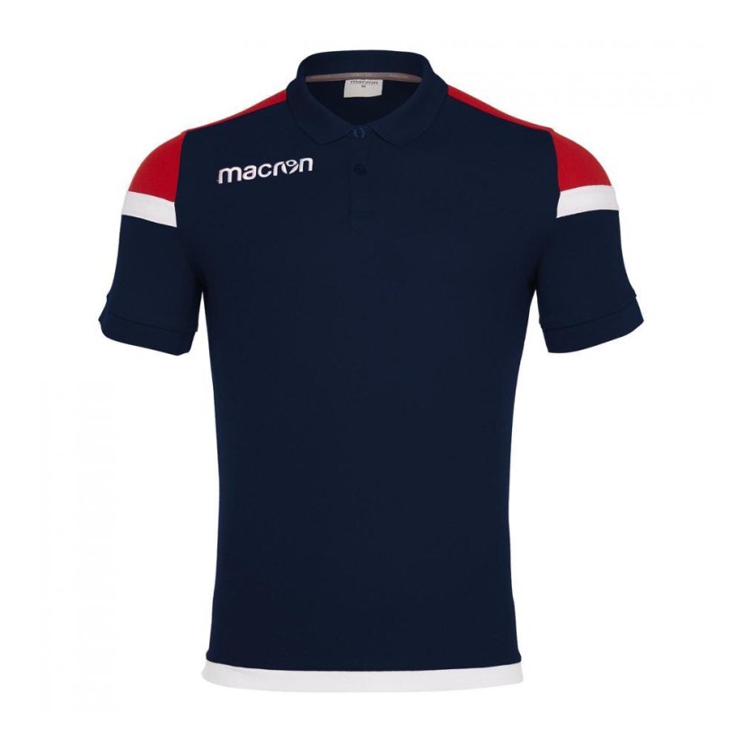 Sportovní polokošile Macron Shofar - Barva: Černá/červená, Velikost: 3XL