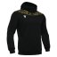 Sportovní mikina s kapucí Macron Ishtar 1/4 Zip - Farba: Čierna/biela, Veľkosť: 3XL