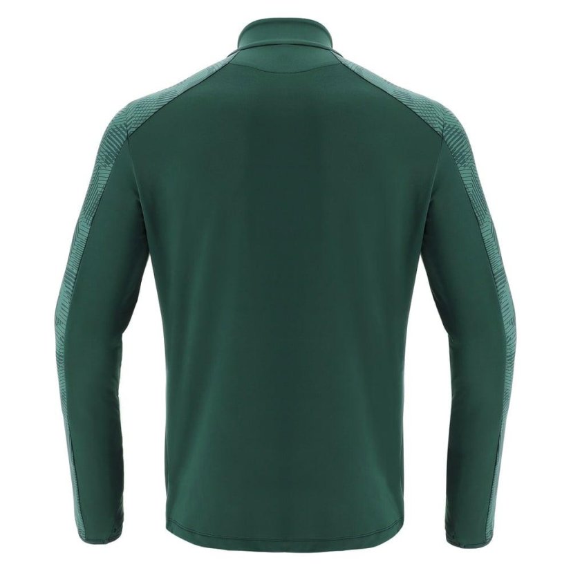 Triko Macron Naryn 1/4 ZIP - Barva: Lahvově zelená, Velikost: M