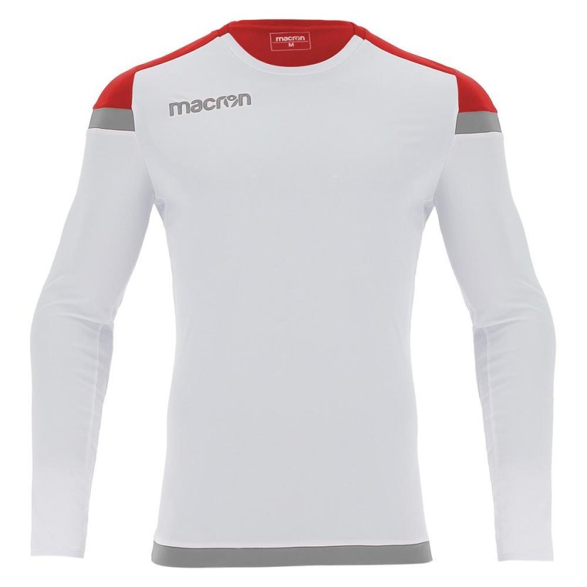 Dres Macron Titan LS - Farba: Biela/červená, Veľkosť: XS