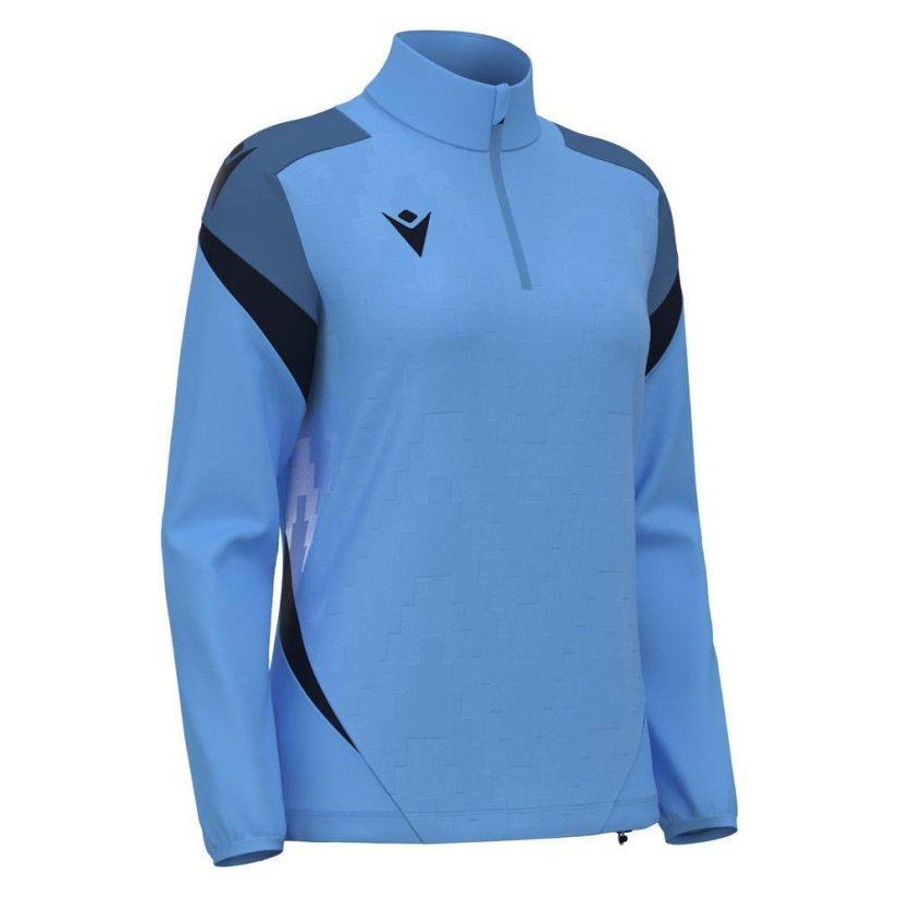 Sportovní top Macron Leona 1/4 Zip - Barva: Černá, Velikost: 3XL