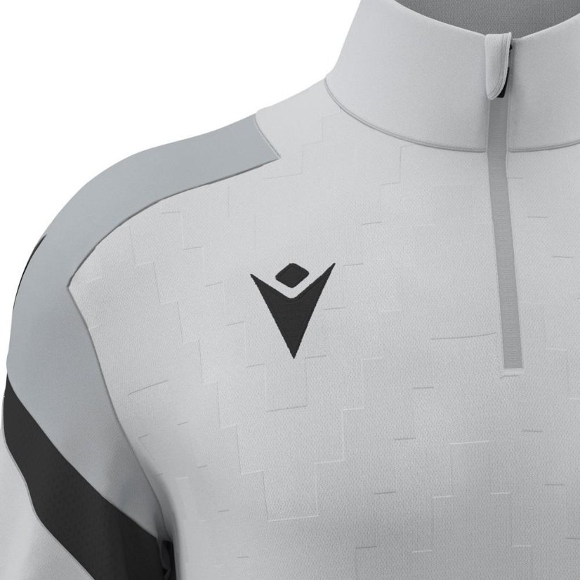 Sportovní top Macron Hollow 1/4 Zip - Barva: Černá/bílá, Velikost: L