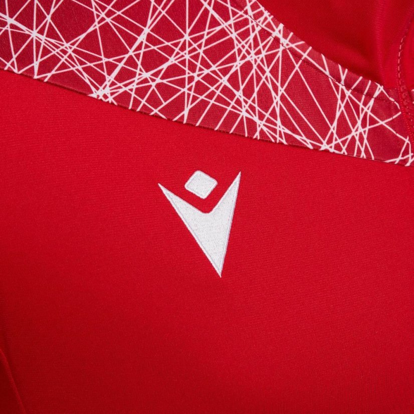 Sportovní mikina s kapucí Macron Ishtar 1/4 Zip - Barva: Černá/bílá, Velikost: 3XL