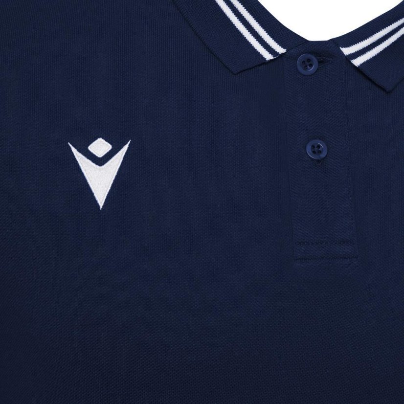 Sportovní tričko s límečkem Macron Yukar - Barva: Bílá, Velikost: 3XS