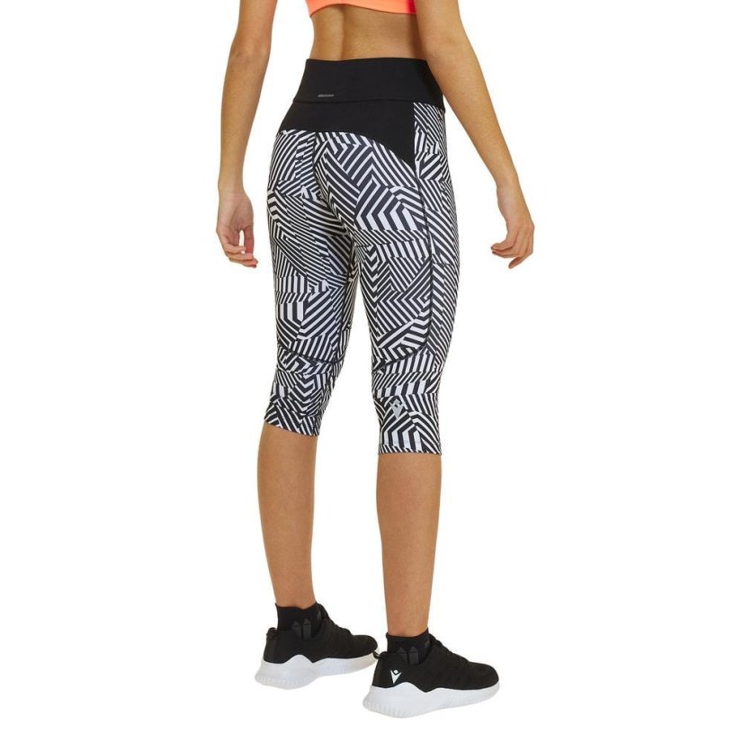 Kalhoty Macron Run SCD Cheryl Light Stretch 3/4 - Farba: Biela/čierna, Veľkosť: XS