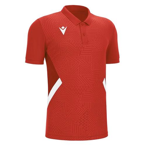 Polo triko Macron Rap - Barva: Červená/bílá, Velikost: M