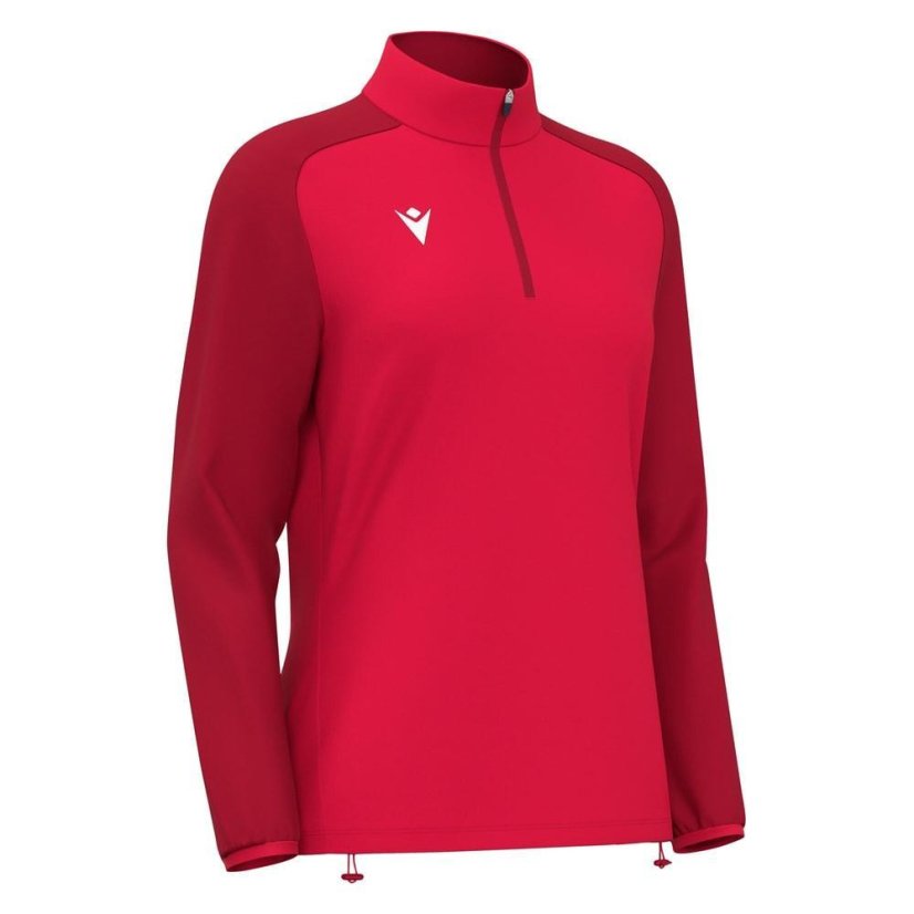 Top Macron Lena 1/4 Zip - Barva: Červená, Velikost: S