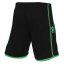 Fotbalové kraťasy Macron Algol - Barva: Černá/zelená, Velikost: 3XL