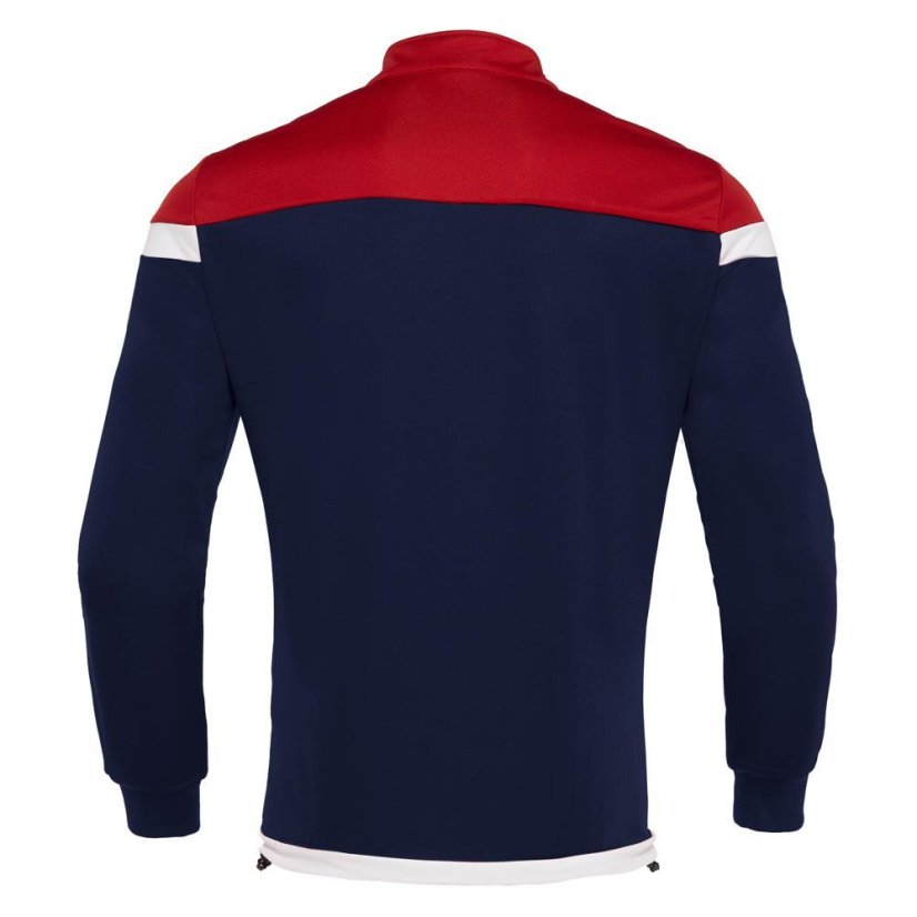 Sportovní mikina na zip Macron Sobek - Barva: Černá/červená, Velikost: 3XL